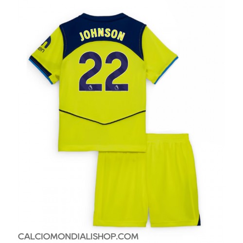 Maglie da calcio Tottenham Hotspur Brennan Johnson #22 Terza Maglia Bambino 2025-26 Manica Corta (+ Pantaloni corti)